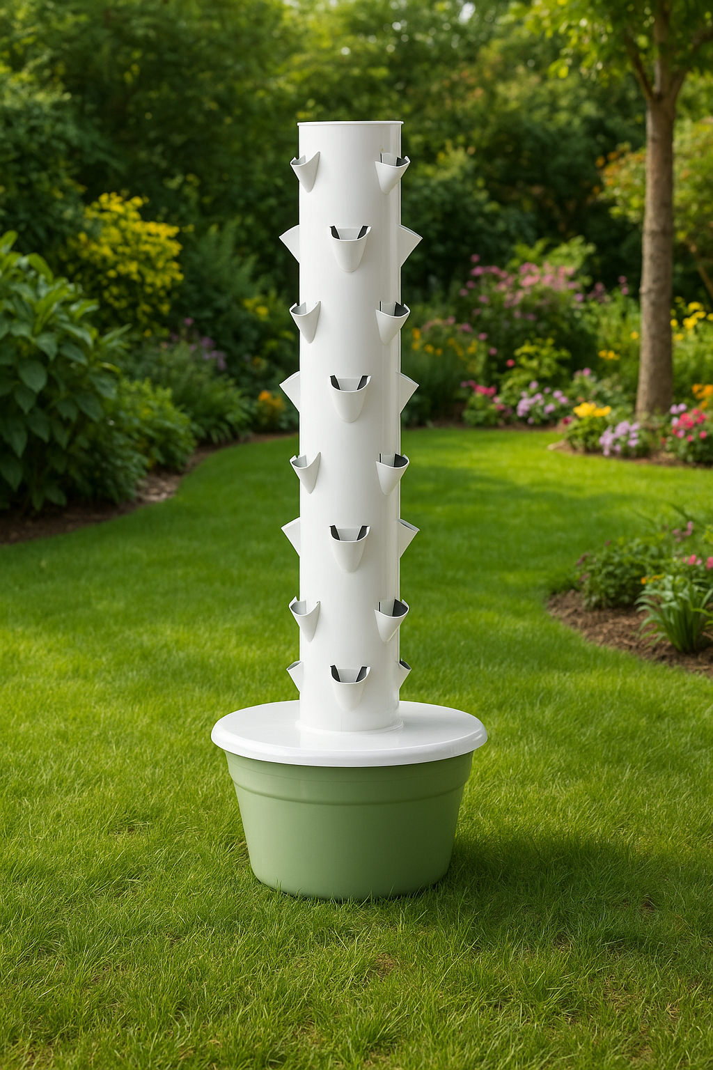 Torre Aeropónica 28 plantas.